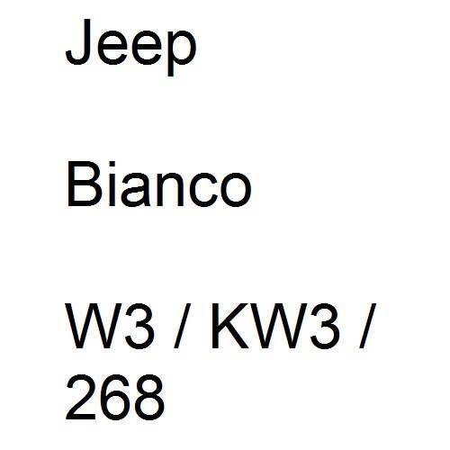 Jeep, Bianco, W3 / KW3 / 268.